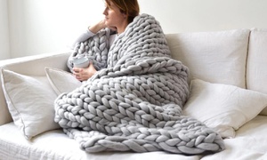 Chunky Knitted Blanket