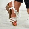 Image 19: Women's Floral Wedge Sandals