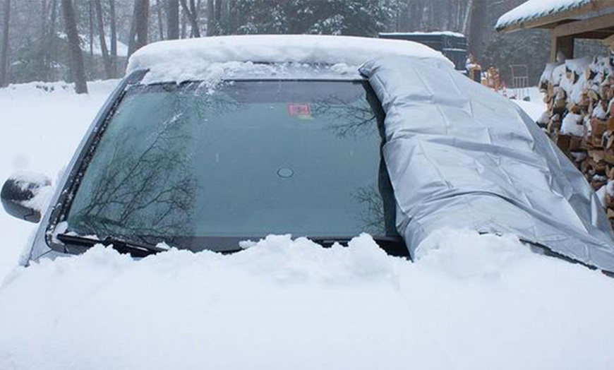 Image 2: Anti-Icing and Sun-Reflecting Magnetic Windshield Cover