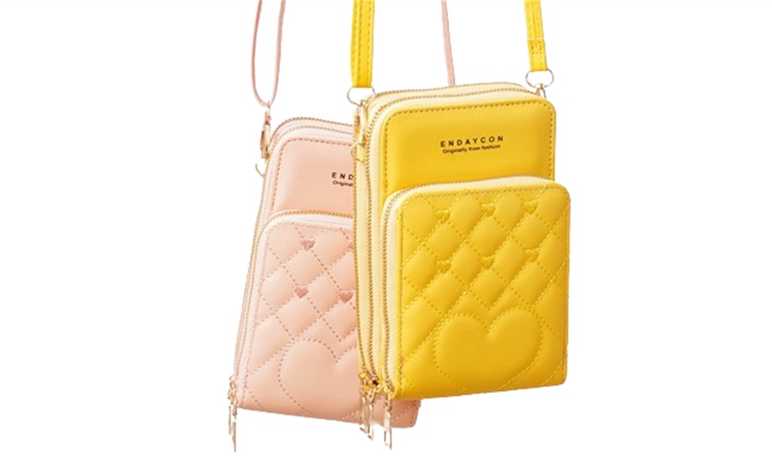 Image 2: One or Two Women's Six Compartment Crossbody Bags