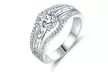 Cubic Zirconia 3-Tier Ring by Barzel
 - Second Medium