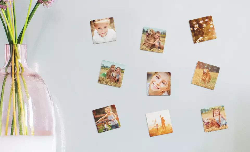 Personalisierte Foto-Magneten 5 x 5 cm oder 7 x 7 cm von Photo Gifts (bis zu 83% sparen*) - Second Medium