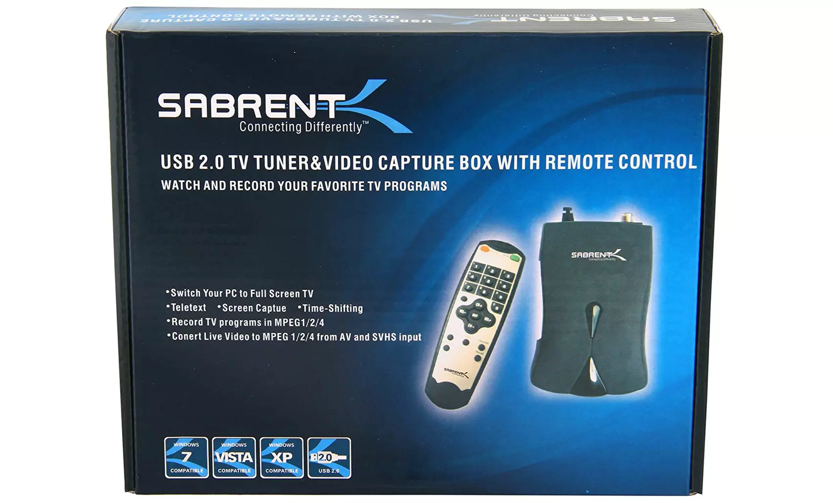 Sabrent USB 2.0 TV Tuner/Video Capture Box with Remote Control - Second Medium