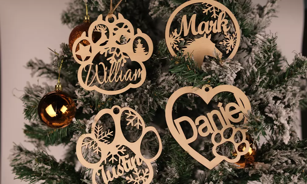 One or Two Personalized Dog Paw Ornaments at Justyling (Up to 86% Off) - Primary Image