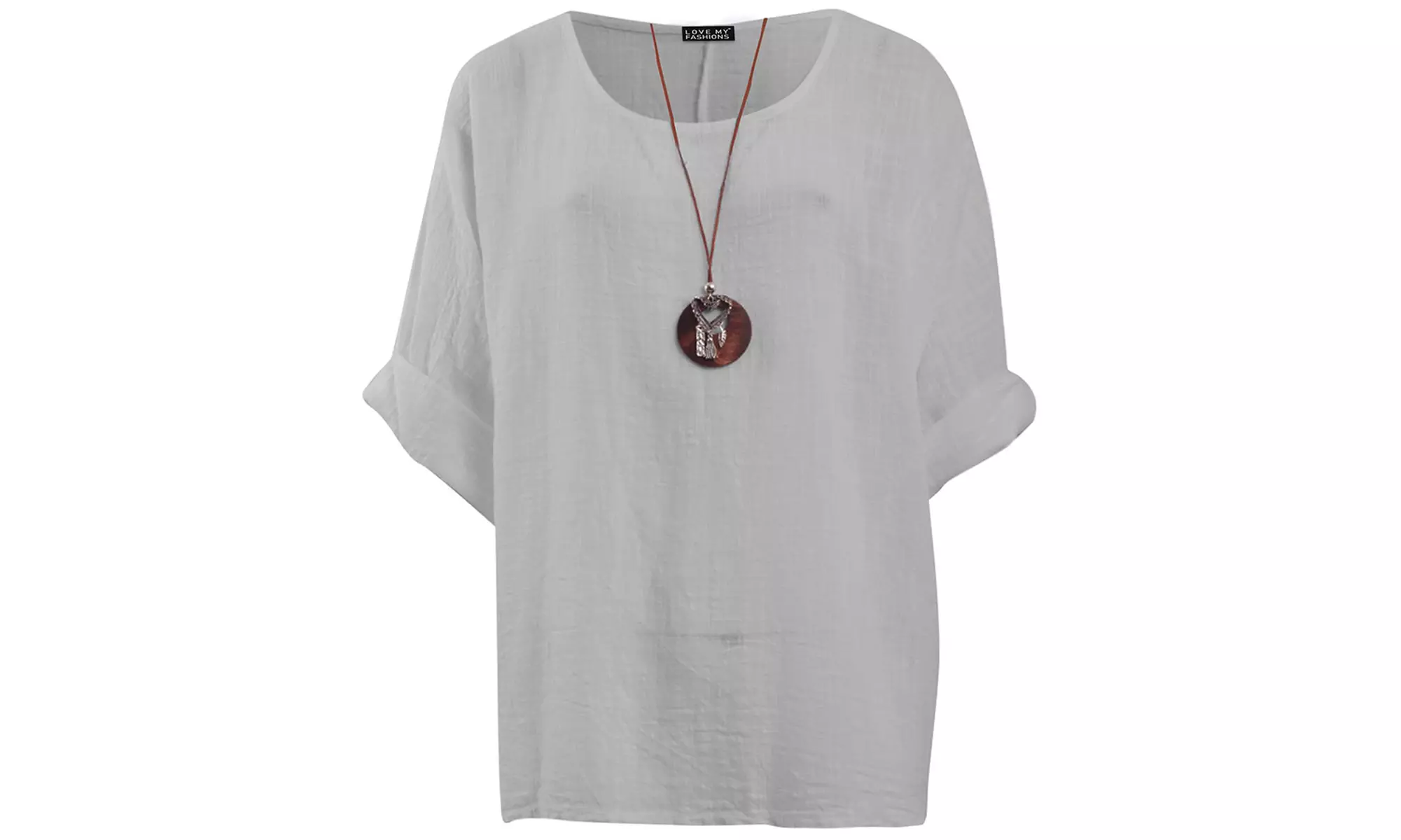 Love My Fashions Women's Plain Necklace Tunic Top