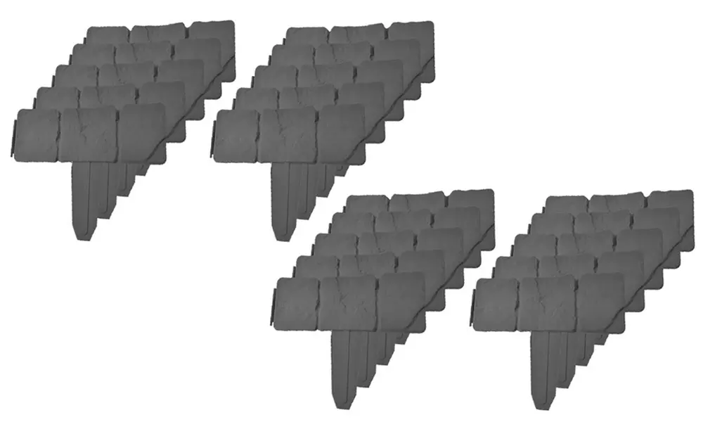 10, 20 ou 30 bordures de jardin clipsables grises - Second Medium