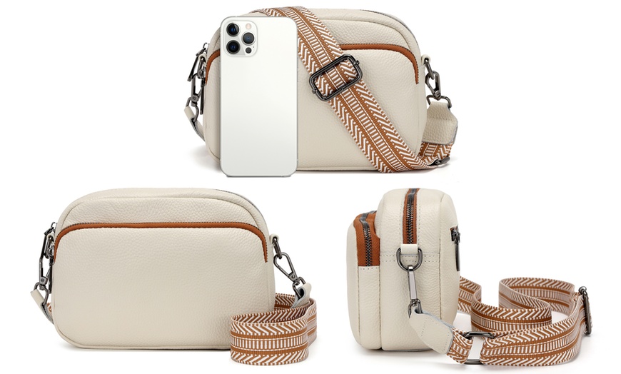 Image 3: Crossbody-Schultertasche aus Echtleder