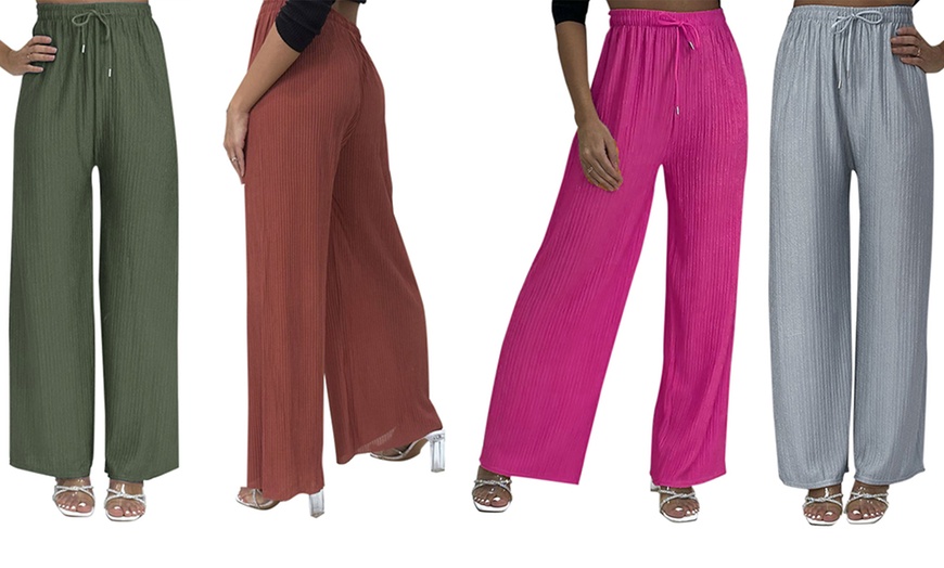 Image 1: Women's Wide Leg Trousers 