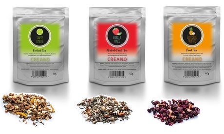 Set thermos per tè Creano, disponibile con rivestimento opzionale, e 3 tipologie differenti di tè