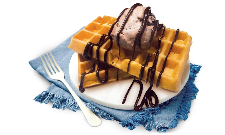 Image 2: Belgian Waffle and Ice Cream