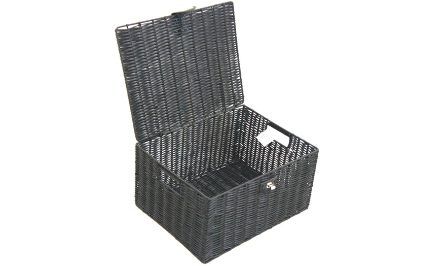 Image 8: Woven Storage Box with Lid