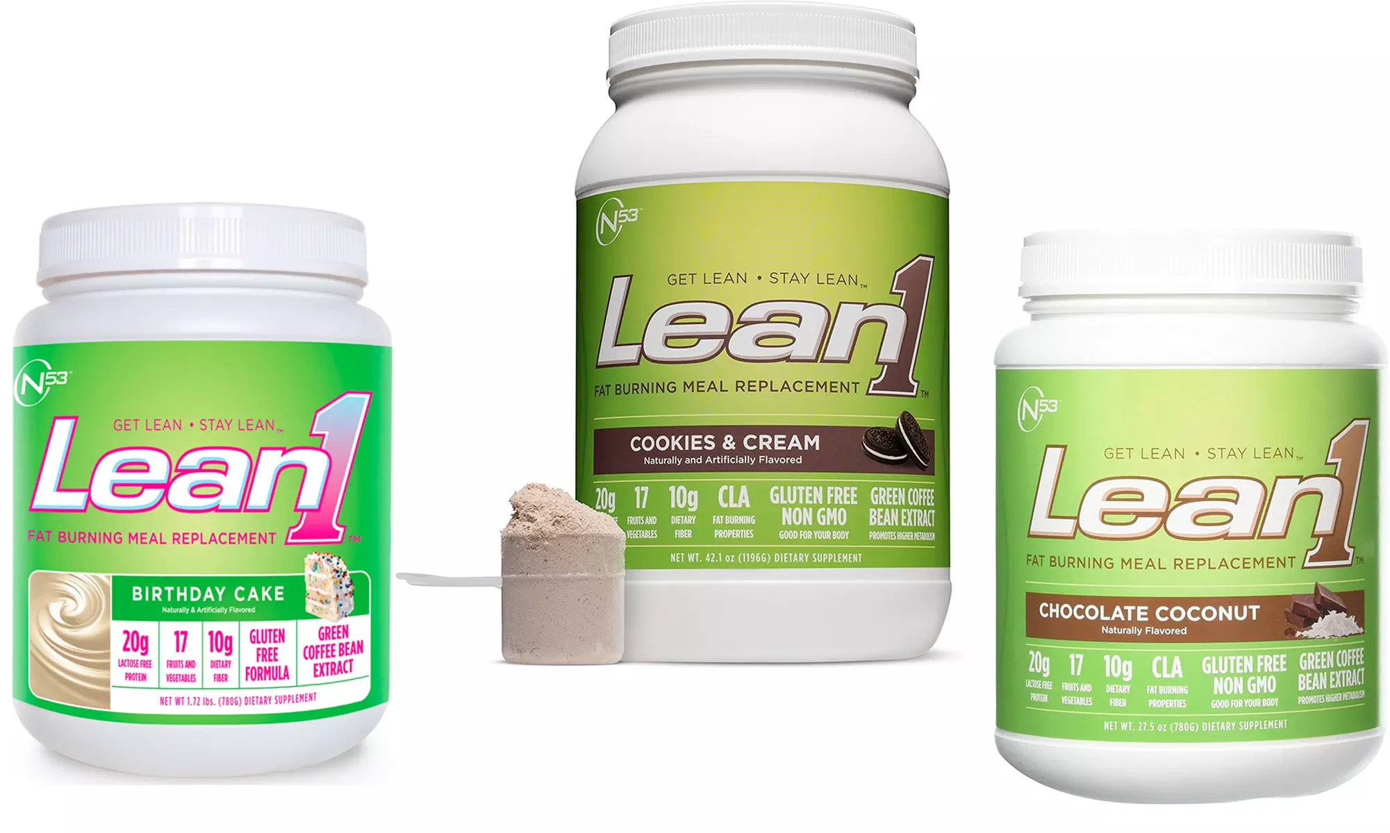Nutrition53 Lean1 Fat Burning Meal Replacement (10-, 15-, or 23-Servings) - Primary Image