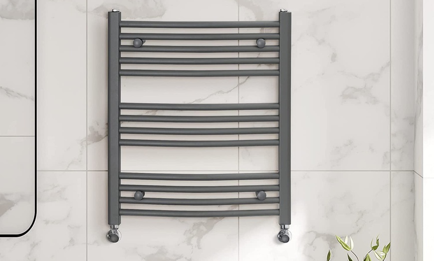 Image 5: Curved Heated Towel Rail