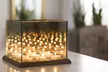 Lifa Living Glas-Teelichthalter mit 3D-Spiegeleffekt für 9 Teelichter - Second Medium
