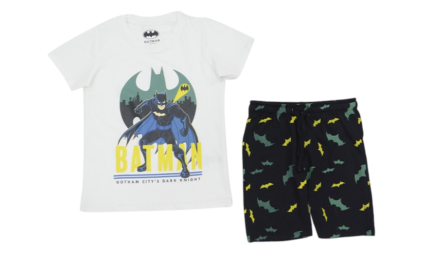 Image 11: Kids T-Shirts and Shorts Set Batman Print Outfits