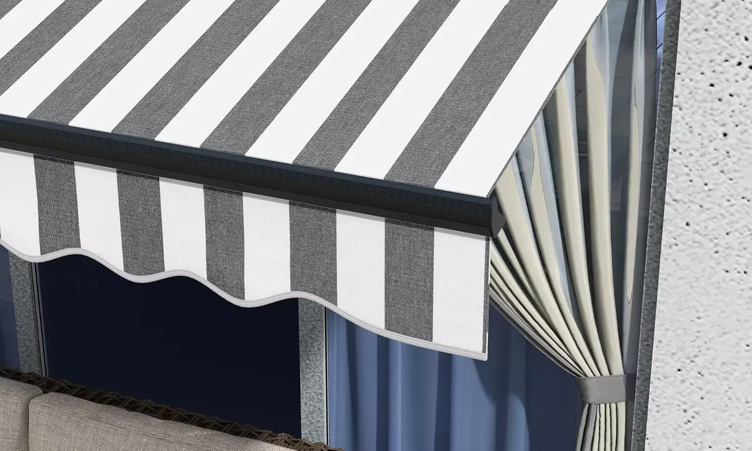 Outsunny 3 x 2m Electric Awning with Remote Controller