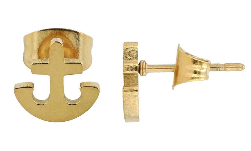 Image 59: Akzent Edelstahl-Ohrstecker für Damen