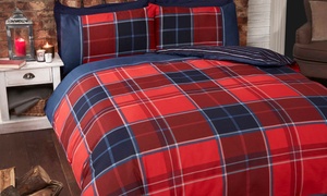 Reversible Argyle Check Duvet Set