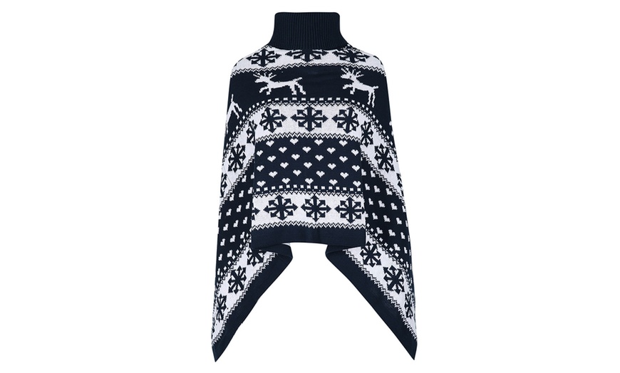 Image 7: Knitted Reindeer Poncho 