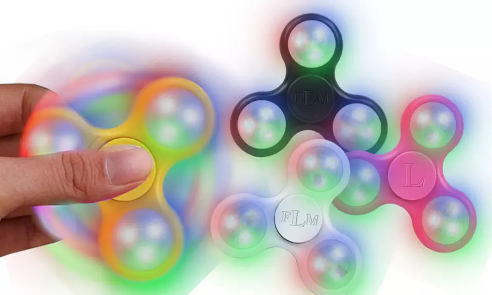 Personalized LED Light-Up Fidget Spinner Anti-Stress Toy (Up to 91% Off) - Primary Image
