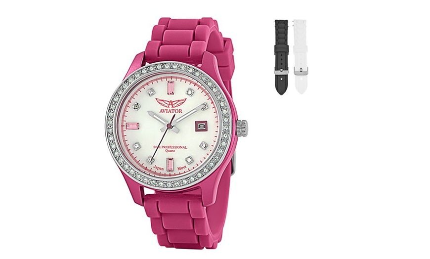 Image 10: Women's Aviator Watch