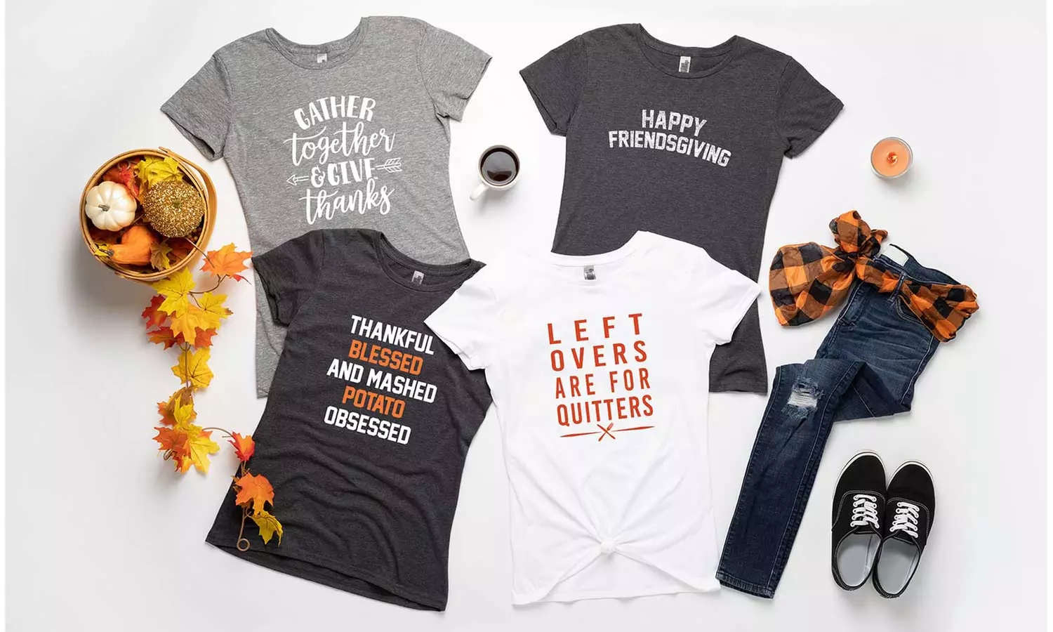 Instant Message: Women's Friendsgiving Tee. Plus Sizes Available. - Primary Image