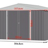 Image 10: Galvanised Metal Storage Shed