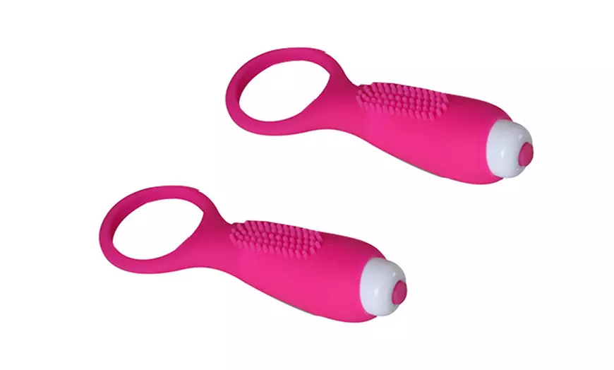 Image 9: Men's Vibrating Penis Rabbit Ring