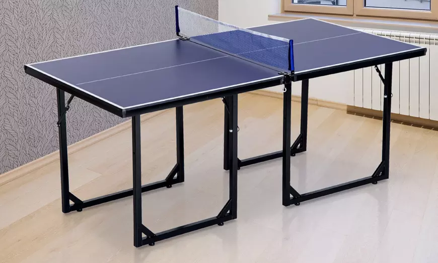 Image 2: HOMCOM Mini Ping Pong Table