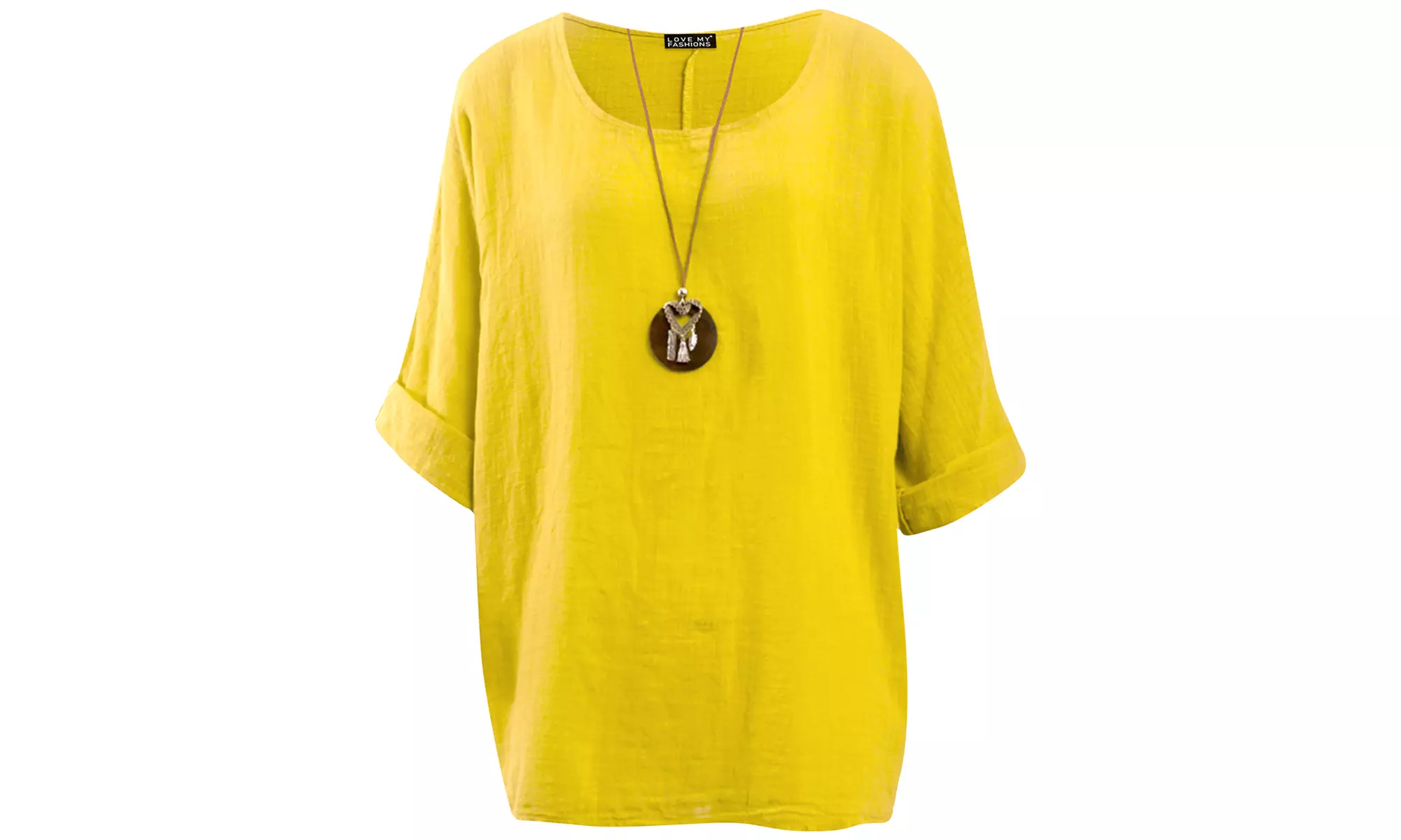 Love My Fashions Women's Plain Necklace Tunic Top