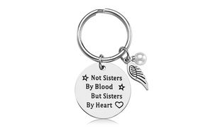 One or Two Not Sisters By Blood But Sisters By Heart Keychains