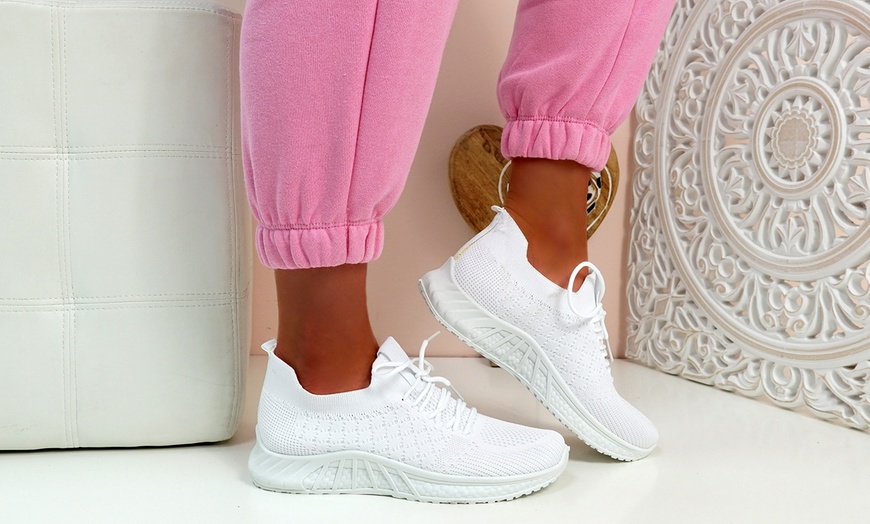 Image 20: Women's Knit Trainers