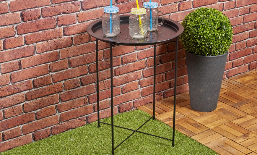 Image 9: Round Metal Garden Coffee Table