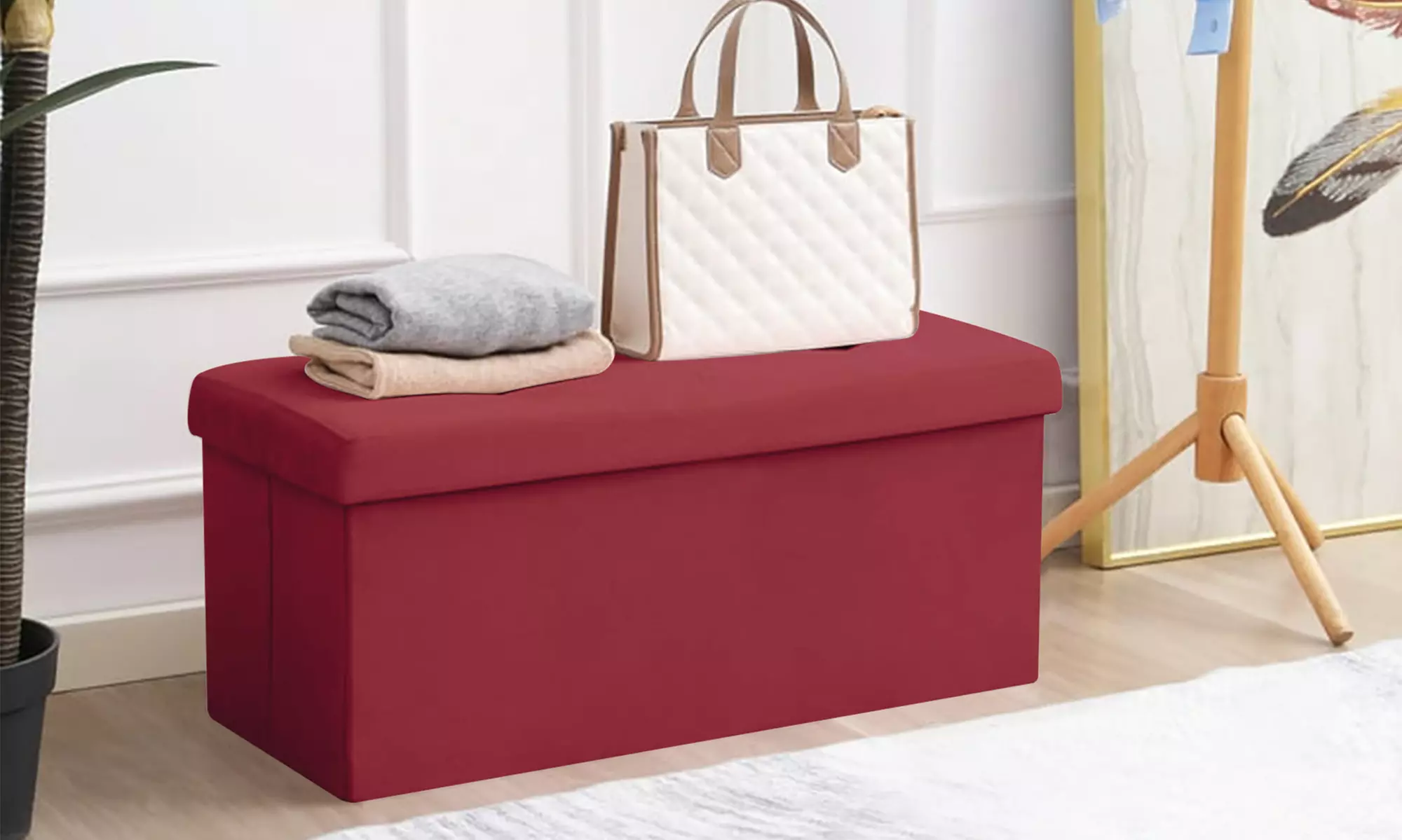 Pouf in Velluto Rettangolare