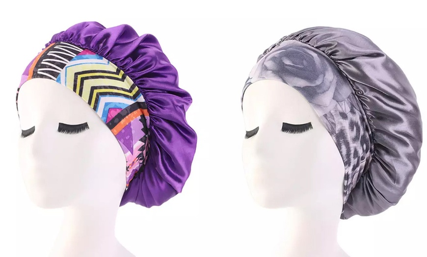 Image 22: One or Two Satin Sleeping Hair Wrap Headbands