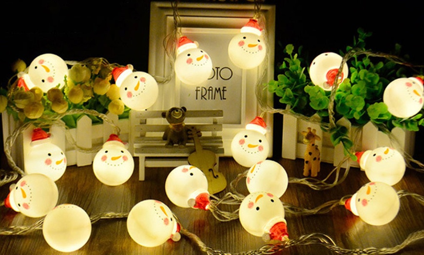 Image 7: Christmas Snowman String Lights
