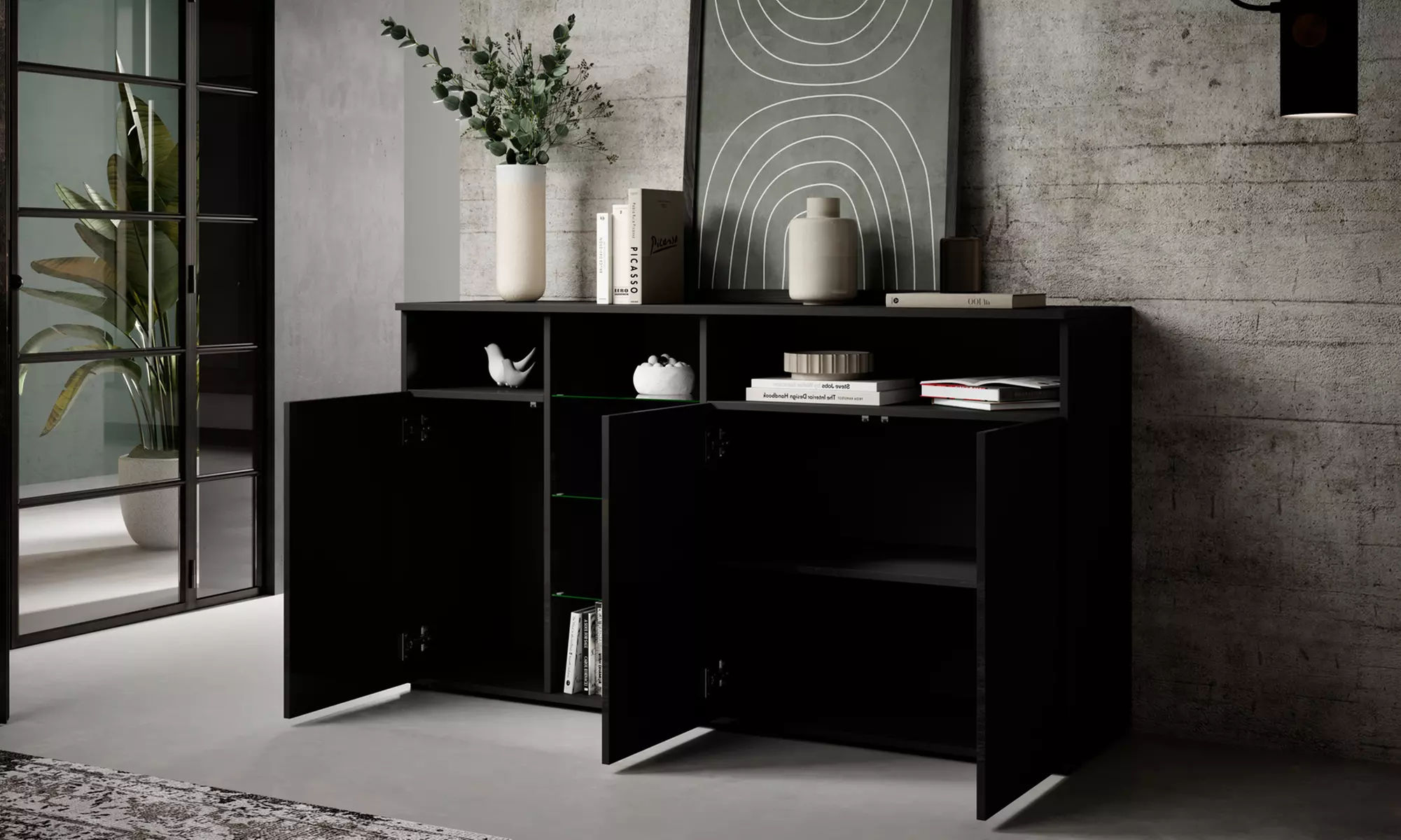 Buffet "Clark" avec éclairage LED