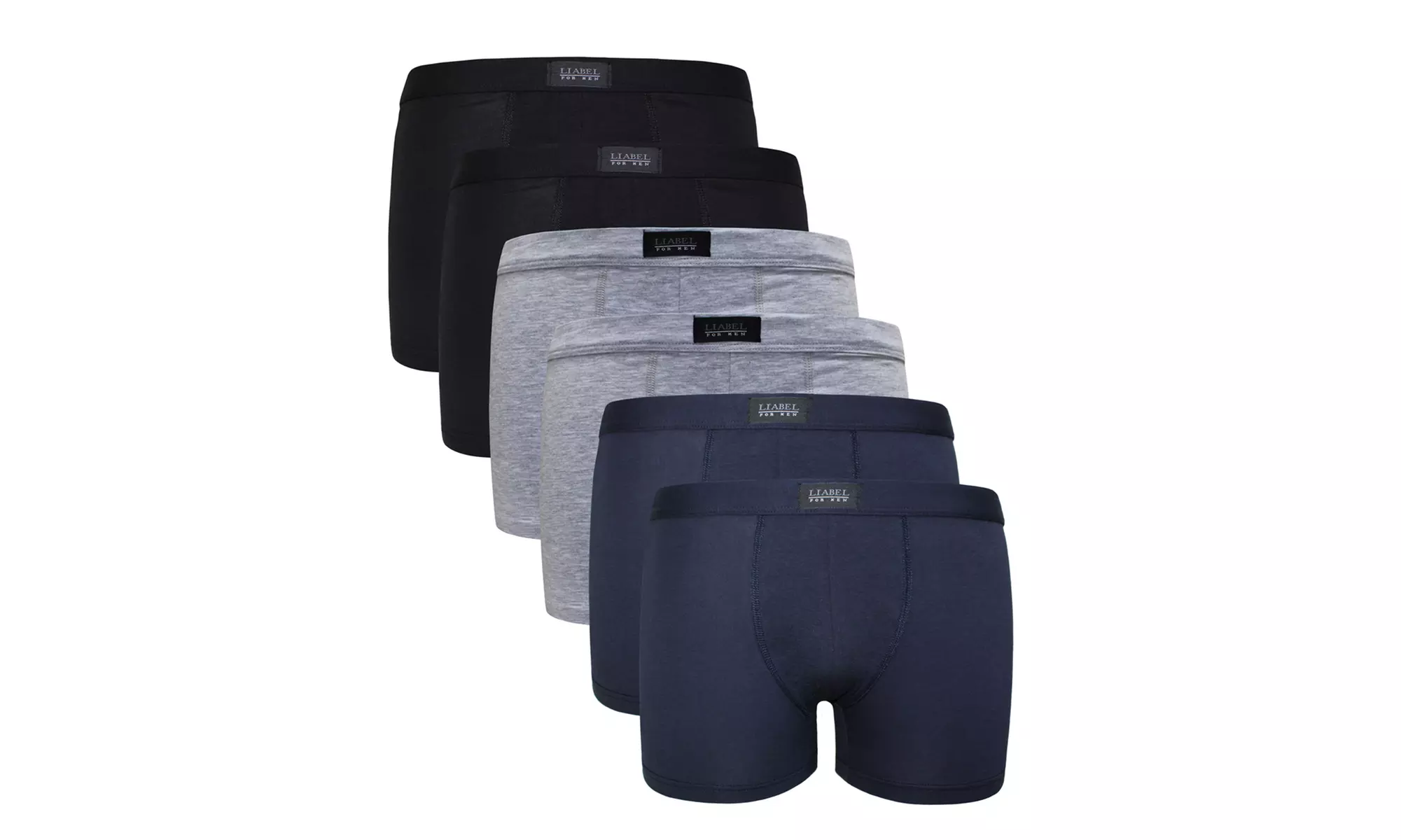 Set da 6 boxer o slip in cotone bielastico Seamless Liabel