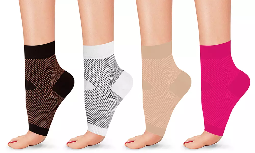 Copper-Infused Plantar Fasciitis Compression Foot Sleeves - Primary Image