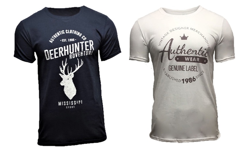 Image 3: Set van 2 T-shirts met print