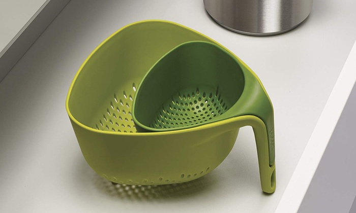 Joseph Joseph Stackable Colander with Easy-Pour Corners (2-Piece) | Groupon