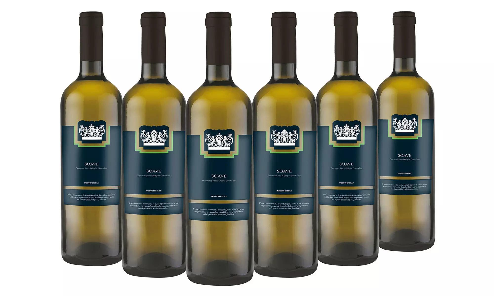 6 o 12 botellas de vinos blancos italianos: Soave, Grillo y Pinot Grigio - Primary Image