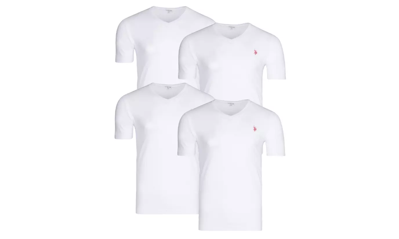 2er- oder 4er-Pack U.S. Polo Assn T-Shirts für Herren in Schwarz oder Weiß im Modell und in der Größe nach Wahl - Second Medium