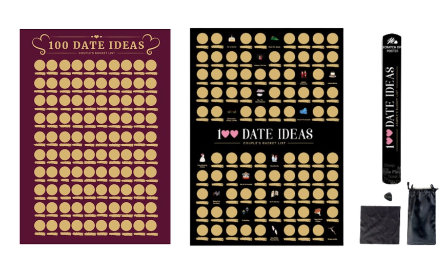 Up To 79% Off 100 Dates Scratch Off Poster For Couples | Groupon