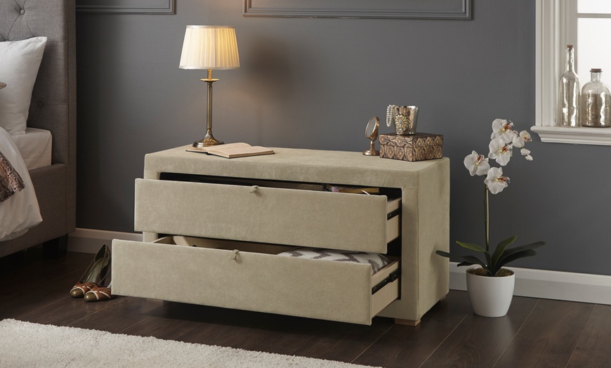 Image 8: Two-Drawer Storage Ottoman in 2 Colours