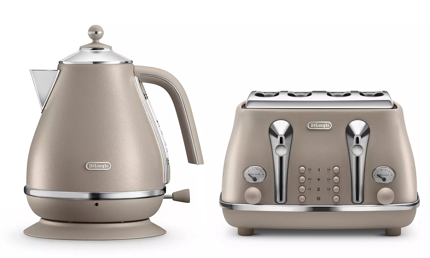 Delonghi Icona Elements Kettle and Toaster Set in Choice of Colour With Free Delivery - Primary Image