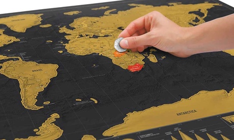 Mappamondo da grattare confezionata in tubo rigido