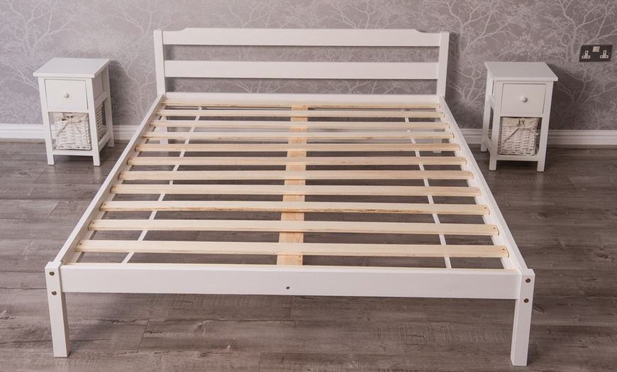 Image 7: Pine Wood Bed Frame