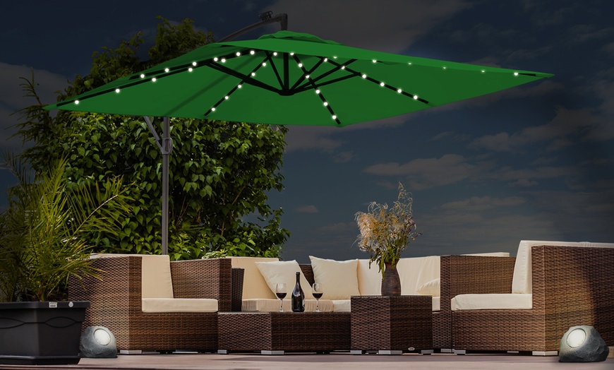 Image 12: LED Square Parasol