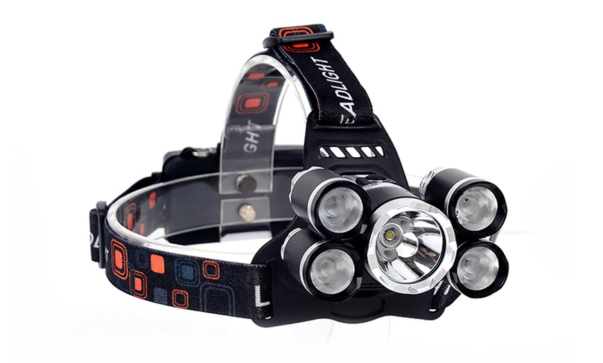 Image 7: Five-Bulb LED Headlamp